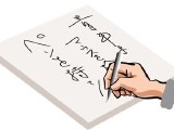 書く