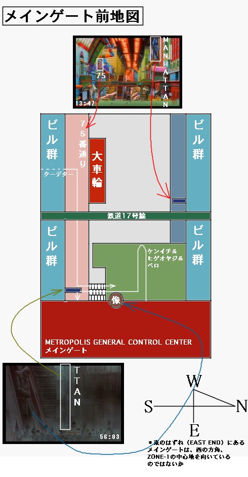 メインゲート前地図