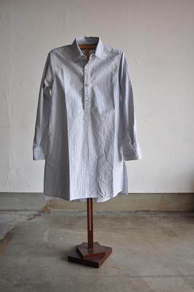OMNIGOD オックスストライプ ロングシャツ