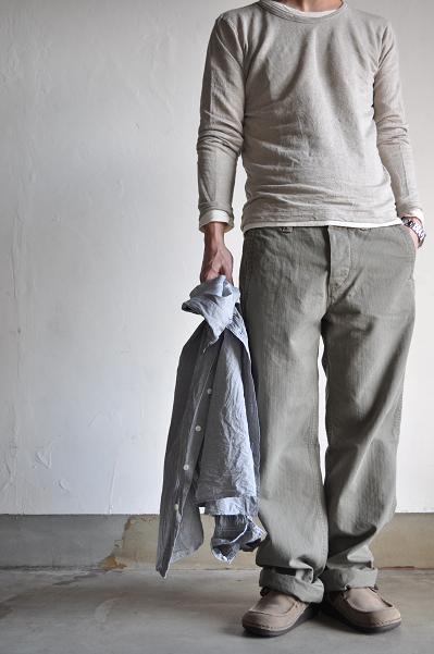RINEN/リネン Linen Inlay U-neck