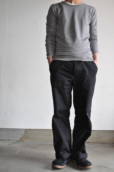 RINEN/リネン Linen Inlay U-neck