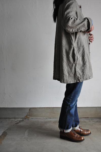 Ordinary fits Silk Linen Coat