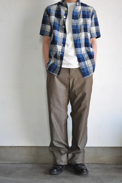 NATIC/ナティック Indigo Check Short Sleeves Shirt