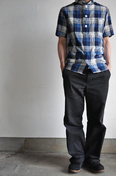 NATIC/ナティック Indigo Check Short Sleeves Shirt