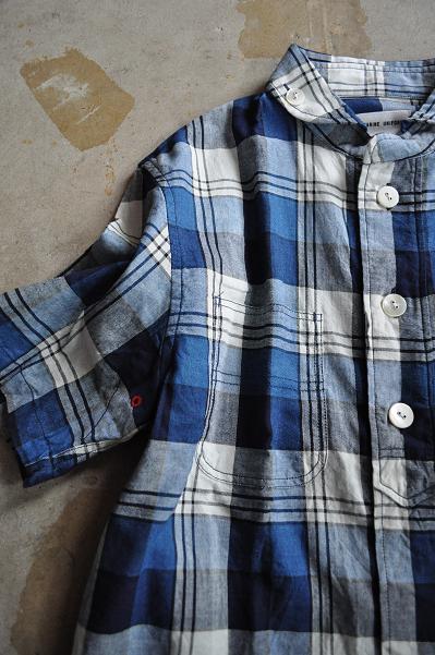 NATIC/ナティック Indigo Check Short Sleeves Shirt