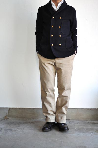 HAVERSACK ATTIRE/ハバーサック アタイア ウールニットダブルフェイス ショールカラー ダブル ジャケット<br />