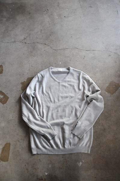 RINEN/リネン 14G V-Neck Knit