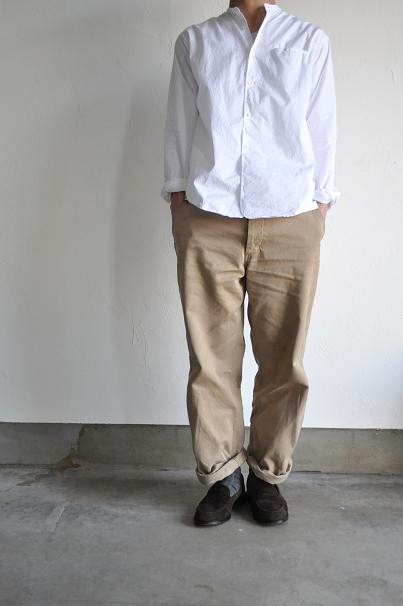 STYLE CRAFT WARDROBE/スタイルクラフト ワードローブ SHIRTS #2 Cotton White/コットン スタンドシャツ