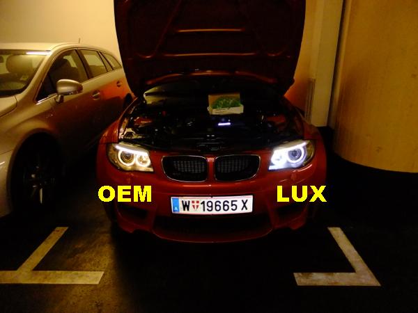 LUX Angel Eyes installed - BMW 1 Series Coupe Forum / 1 Series Convertible  Forum (1M / tii / 135i / 128i / Coupe / Cabrio / Hatchback) (BMW E82 E88  128i 130i 135i)