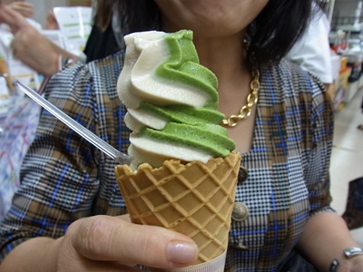 きなこと抹茶のミックスのアイス
