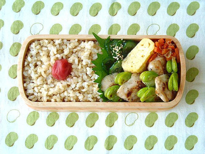 【まさきちさんのお弁当】ささみとそら豆の香味炒め弁当