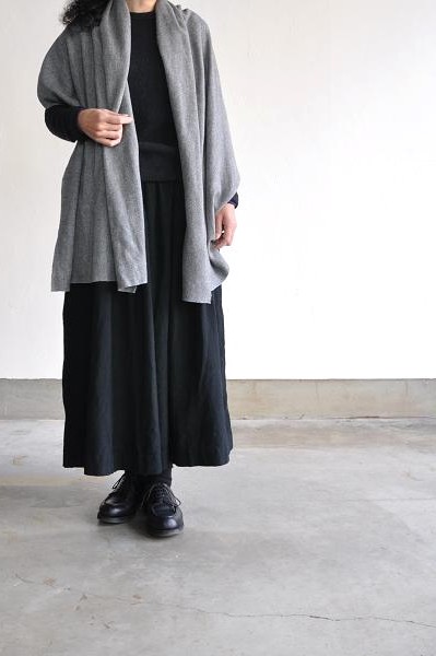 jujudhau/ズーズーダウ GATHER SKIRT(W/C BLACK)