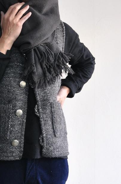 jujudhau/ズーズーダウ シャツ/COLLARED SHIRTS(W/C BLACK)