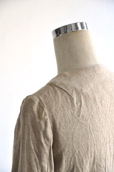 ゴーシュ シルクリネンツイル ノーカラー ジャケット