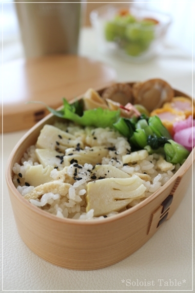 【kotoyurinさんのお弁当】春定番のたけのこごはん弁当