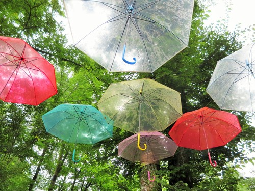 雨の日も楽しみな『アンブレラスカイ』@ハルニレテラス - ぴきょログ～軽井沢でぐーたら生活～