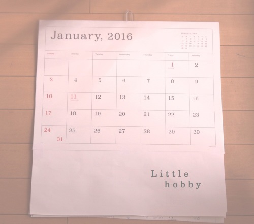葛西薫さんのカレンダー　2016　　http://daydayly.exblog.jp/25077888/ - Little hobby