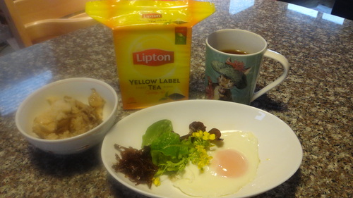 朝食に！春のワンプレートと紅茶 - 初ブログですよー。