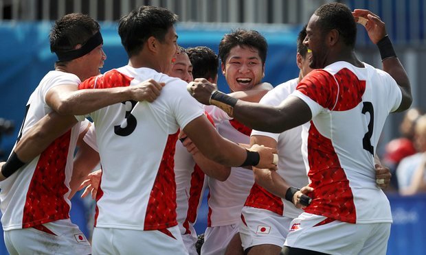 Japan stun New Zealand in rugby sevens at Rio Olympics __The Guardian - そろそろ笑顔かな