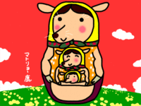 民芸へなちょこ マトリョー鹿 できました 動物キャラクターのブログ へなちょこstudio