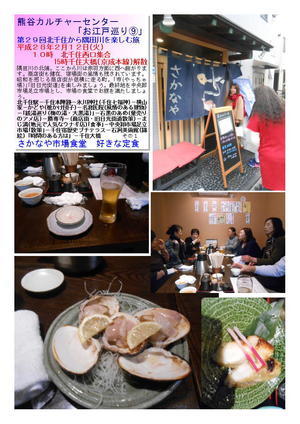第２９回北千住から隅田川を楽しむ旅  さかなや市場食堂(北千住)