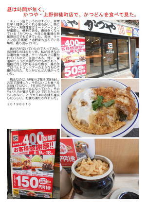 昼は時間が無く、かつや・上野御徒町店で、かつどんを食べて見た。