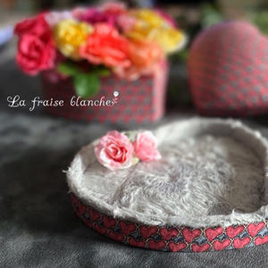 『Happy Valentine's Day ハートトレイ』❤️ - 　　　　　　埼玉カルトナージュ教室　　　　　　　～Cartonnage Atelier La fraise blanche～　