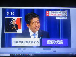 安倍首相正式退陣表明　on　2020-8-28　第2次安倍政権の歩み - 散策とグルメの記録