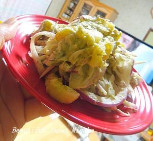 バジルのポテサラ＆目玉焼きカレー･ﾟ☆､･：`☆･･ﾟ･ﾟ☆ - Beautiful Japan 絵空事