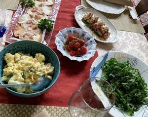春菊のサラダとタルト・フランベ - しんしな亭 in シンシナティ ブログ