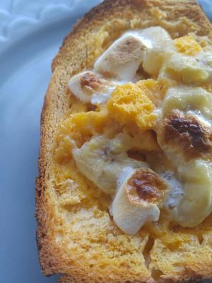 バナナマシュマロトーストの朝ごパン - 食品ロス削減料理研究家ブログ行長万里 　日本全国　美味しい話