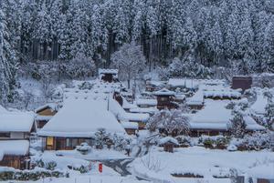 雪景色～美山かやぶきの里 - 鏡花水月