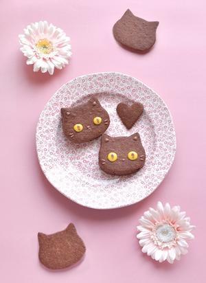 バレンタインの黒猫チョコサンドクッキー - お茶の時間にしましょうか－キャロ＆ローラのちいさなまいにち－　Caroline & Laura's tea break