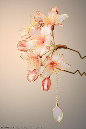 19年 青彼岸花 簪 青藍 出品いたしました 榮 Kanzashi Sakae 簪作家