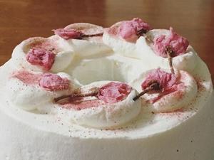 スタバ フルーツ オレ ケーキと桜シフォン♪ - la la la kitchen 2 ♪
