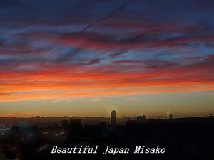 今日の夕焼け;･ﾟ☆､･：`☆･･ﾟ･ﾟ☆ - Beautiful Japan 絵空事