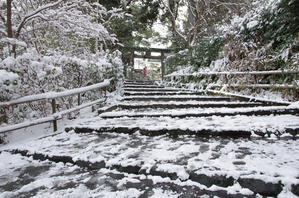 長岡天神　雪景色 - 京都デジカメ散歩