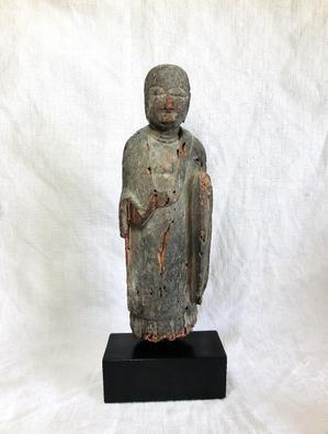 木彫り地蔵菩薩像 - 
