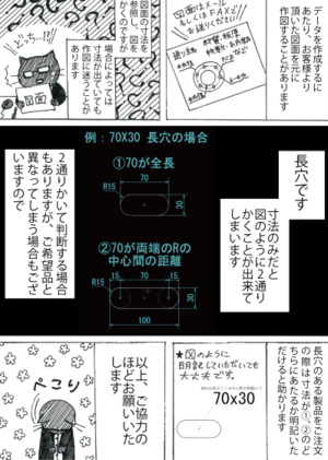 長穴のお願い - ステンレスクリーンカットのレーザーテック