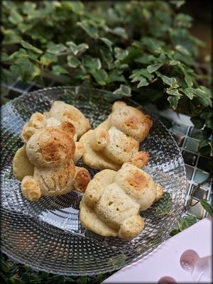 シリコン型でくまさんケーキ　今朝の様子 - おうち大好き