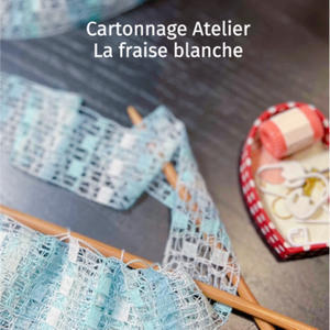 ハマナカ「フリルレイ」で作った『フリルストール』&#129507; - 　　　　　　埼玉カルトナージュ教室　　　　　　　～Cartonnage Atelier La fraise blanche～　