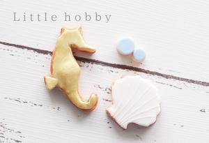 粘土でフェイクアイシングクッキー作り～貝殻とタツノオトシゴ - Little hobby