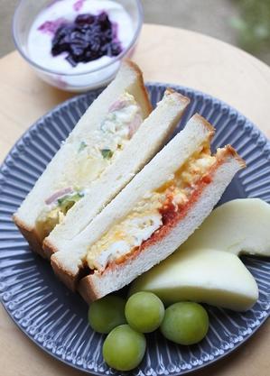 食パン定番サンド　「ポテトサラダ」「ツナマヨ」 - マキパン・・・homebake　パンとお菓子と時々ワイン・・・