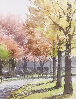 横浜　舞田公園 - 赤坂孝史の水彩画　AKASAKA TAKASHI watercolor