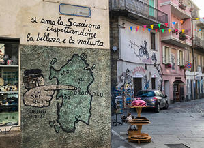 オルゴーゾロ2．町の歴史を刻み物語る「ことばを話す壁画」たち - 風の記憶　Villa Il-Vento 2