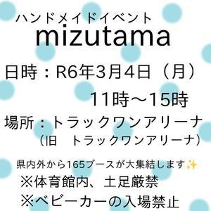 次回のmizutamaについて - ハンドメイドイベント『mizutama』