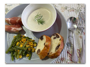 この頃の朝食スープ色々 - 雪割草 - Primula modesta -