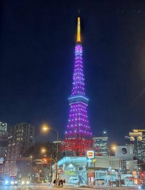 ソメイヨシノ開花宣言☆東京タワー特別ライトアップ - 