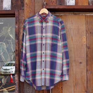 1980s Chaps Ralph Lauren Shadow Plaid Flannel Shirt Made in USA !! / アメリカ製 チャップス ラルフ オンブレ 古着 - 