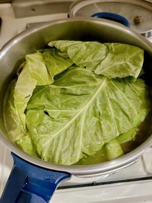 Chicken wing and spring cabbage soup - 